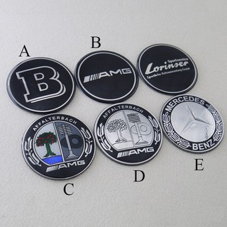 1X 75 มม.AMG ล้อ Hub Caps ฝาครอบสติกเกอร์สัญลักษณ์สําหรับ Me…