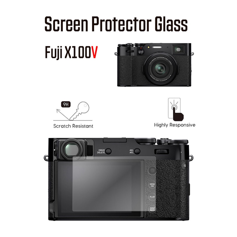 กระจกกันรอยหน้าจอ Fuji X100VI X100V XT5 XE4 XT4 JJC LCD Screen Protector