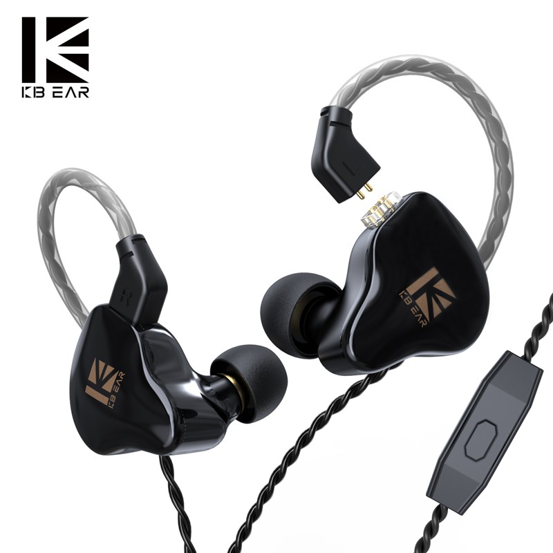 KBEAR KS1 Dual Magnectic Circuit Dynamic in Ear Earphone Running Sport Technology HIFI Headset With Mic Earplug KBEAR KS2 KB06