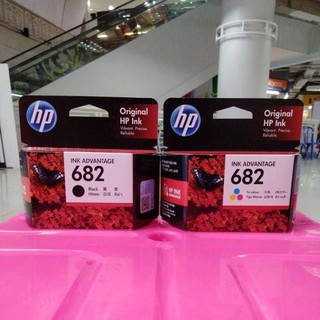 HP 682  ตลับหมึกอิงค์เจ็ท สี,ดำ ของแท้ Black Colur Original Ink Advantage Cartridge (3YM77AA)