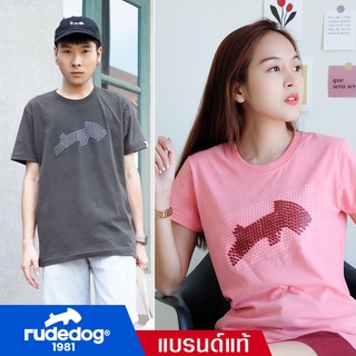 rudedog เสื้อยืดผู้ชาย เสื้อยืดผู้หญิง รุ่น Braille ของแท้ 100% รู้ดด็อก