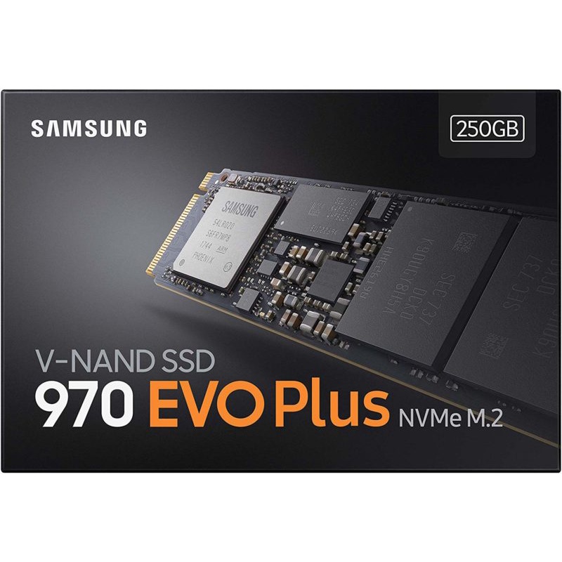 SSD (เอสเอสดี) SAMSUNG 970 EVO PLUS PCIe/NVMe M.2 250 GB 2280 (MZ-V7S250BW)