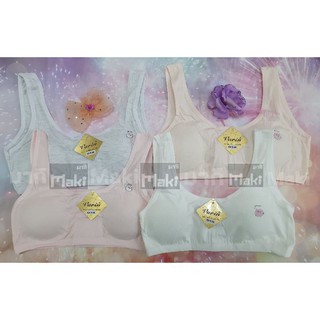 เสื้อชั้นในเด็ก ชุดชั้นในเด็ก เด็กวัยเริ่มโต แบบสวม คละสี 6 ตัว  งานสวยน่ารัก มีฟองน้ำ ถอดได้