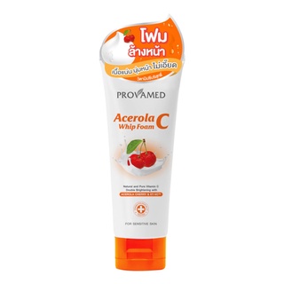 Provamed Acerola C Whip Foam โปรวาเมด โฟมล้างหน้า วิปโฟม หนานุ่ม อ่อนโยน ล้างออกง่าย ขนาด 80 ml 17567