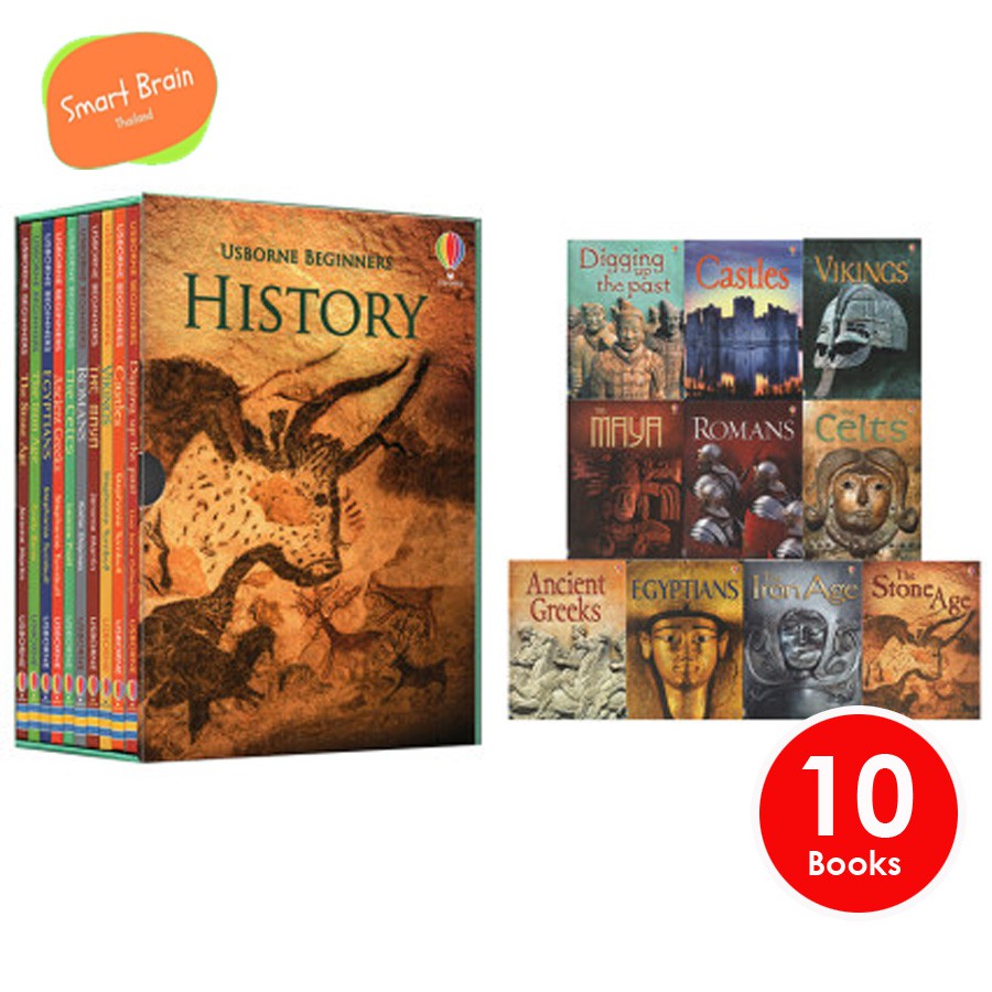 *กล่องตำหนิ*  ชุดหนังสือ เรื่องราวประวัติศาสตร์สำคัญของโลก Usborne Beginners History 10 Books Set