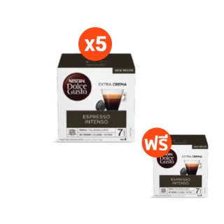 [Buy 5 Free 1] NESCAFE DOLCE GUSTO เนสกาแฟ โดลเช่ กุสโต้ แคปซูลกาแฟ ESPRESSO INTENSO เอสเพรสโซ อินเทนโซ แคปซูลกาแฟคั่วบด 16 แคปซูล/กล่อง