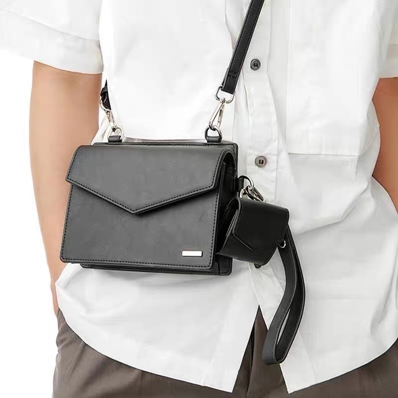 รอของเข้า/โค้ดลด100บาท ทักแชท กระเป๋าสะพานข้างสายเกา Unisex