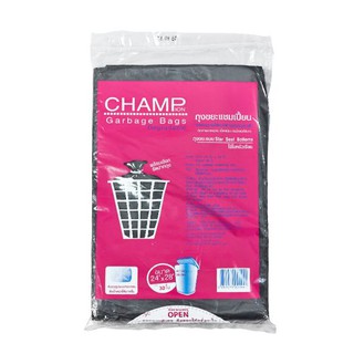 CHAMPION ถุงขยะย่อยสลาย ขนาด 24 x 28 นิ้ว (แพ็ค 30 ใบ) สีดำ