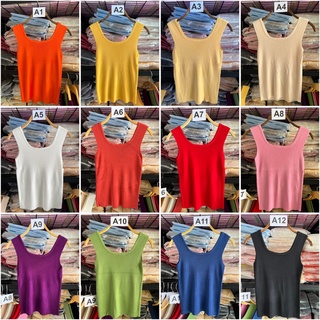 พร้อมส่ง เสื้อแขนกุดสีพาสเทล สไตล์เกาหลีมี 12สี น่ารักมากๆ