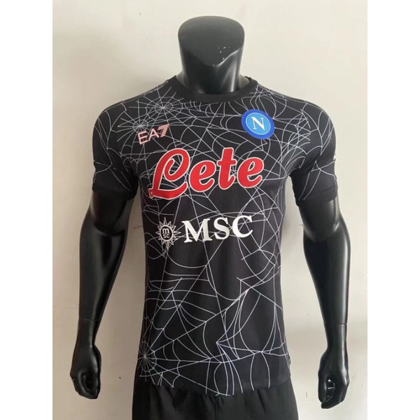 NAPOLI BLACK SPIDER HALLOWEEN KIT 2021-22 JERSEY [PLAYER ISSUE]
