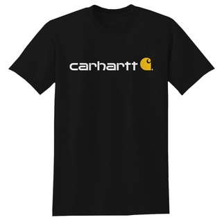 เสื้อยืด พิมพ์ลายกราฟฟิคโลโก้ Carhartt ลําลอง สําหรับผู้ชาย เหมาะกับการเล่นกีฬา