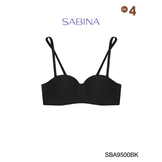 Sabina เสื้อชั้นใน Invisible Wire (ไม่มีโครง) รุ่น Doomm Doomm รหัส SBA9500BK สีดำ