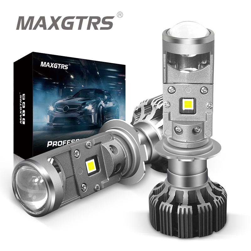 High Power 55w H7 With Mini Projector Lens Canbus Car Led Lamp Led Headlight Bulb H7 6500K Turbo Led