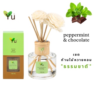 🌟🎁 ก้านไม้หอม120 ml. กลิ่น Peppermint &amp; Chocolate กลิ่นเปปเปอร์มิ้นท์ผสมช็อคโกแลต