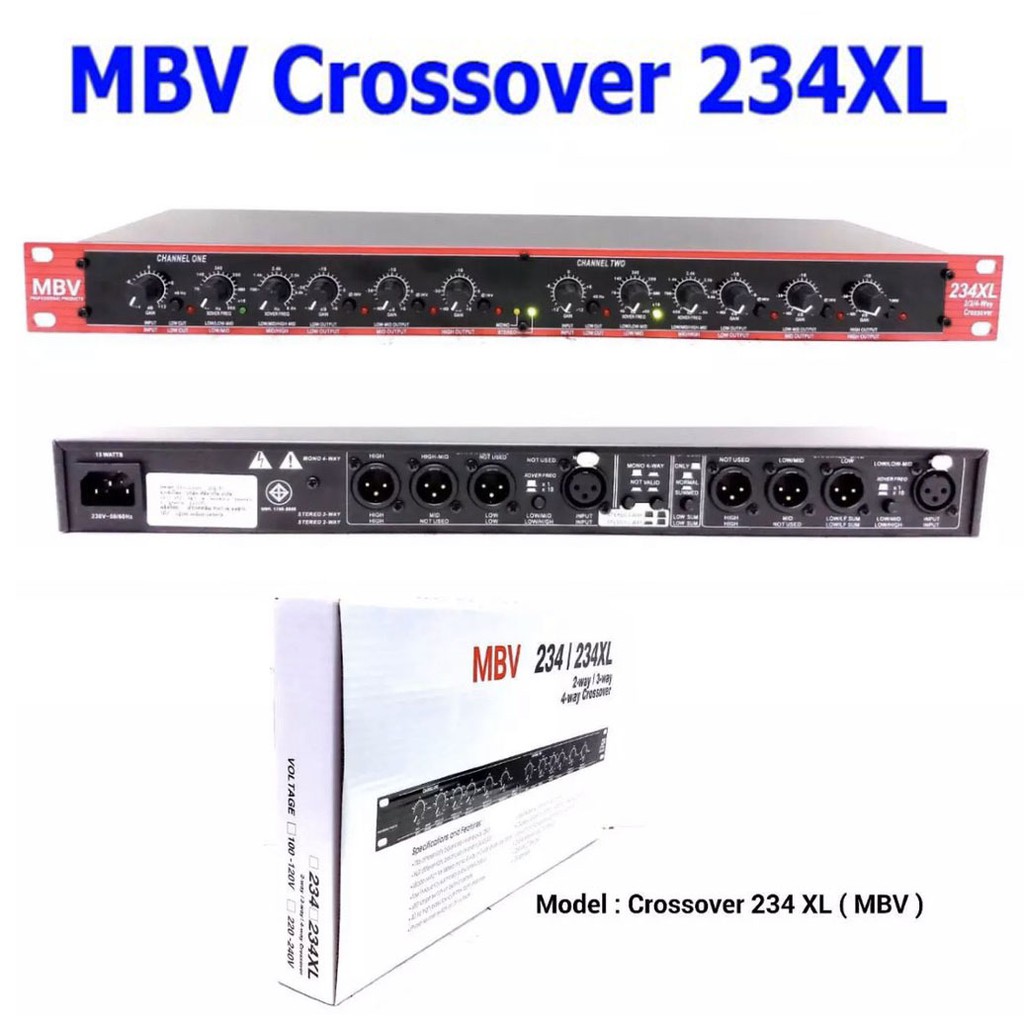 NEW สเตอริโอครอสโอเวอร์ CROSSOVER 234XL 2-way / 3-way 4-way Crossover MBV