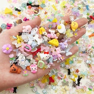 SANRIO ขายส่ง! อุปกรณ์ตกแต่งเล็บเรซิ่น ลายการ์ตูนหมีน่ารัก 3D DIY