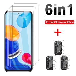 6in1 Full Cover HD Screen Glass For Xiaomi Redmi Note 11s 11t Camera Protector Glass Redmy Note 11 pro 11s Note11 Film