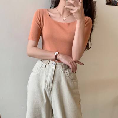 [ส่งจากไทย] 𝑩𝒓𝒂𝑩𝒓𝒂𝑩𝒓𝒂  #f-053 เสื้อไหม พรม หลากลายสี ผ้าร่อง ยืดดีมาก - รูปที่ 4