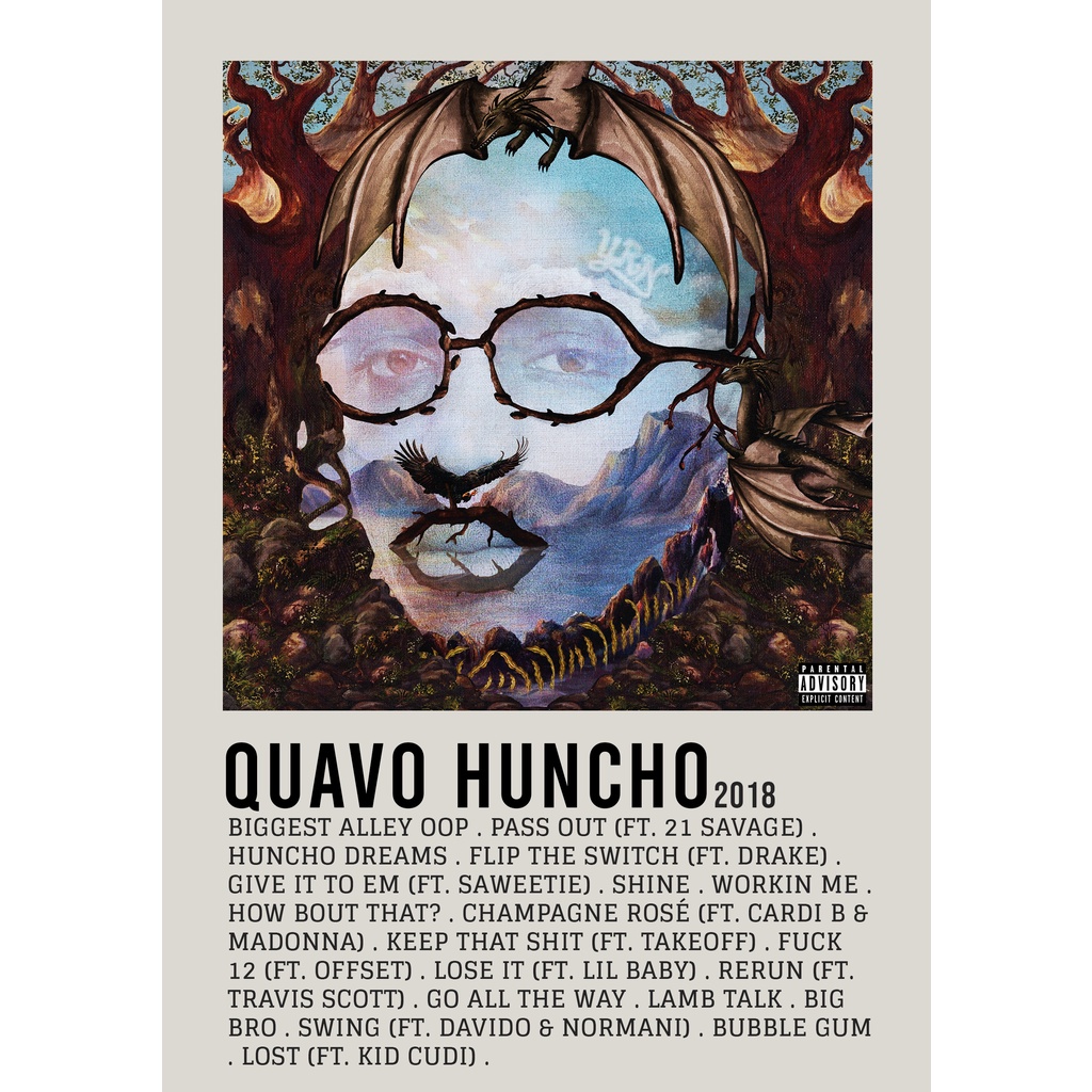 โปสเตอร์ปกอัลบั้ม QUAVO HUNCHO by Quavo for Room/Barber Gym