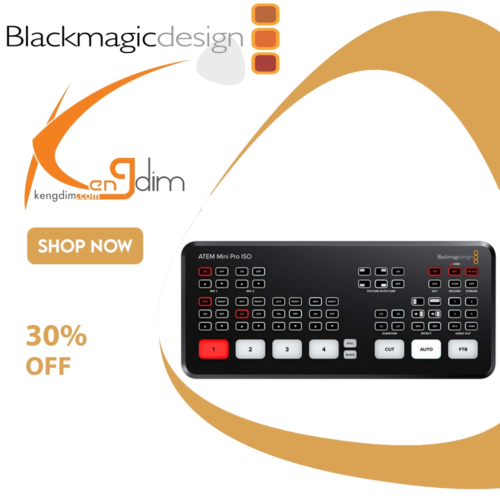 การออกแบบ Blackmagic ATEM Mini Pro ISO HDMI Live Stream Switcher