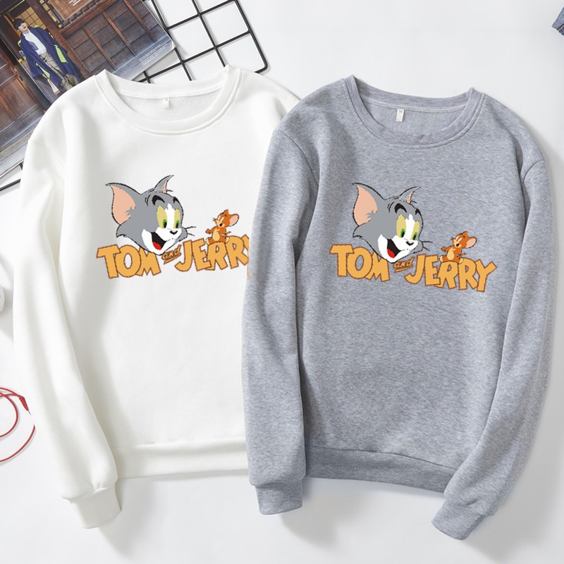 BK-O-155 เสื้อแขนยาวคอกลม พิมพ์ลายการ์ตูนน่ารัก มีไซส์ครบ สีให้เลือก เสื้อกันหนาวแฟชั่นเกาหลี