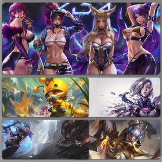 ✨💥แผ่นรองเมาส์ แผ่นรองเม้าส์ขนาดใหญ่ ลายAnime ลายLOL League of Legends แผ่นรองเมาส์เกมมิ่ง กันลื่น