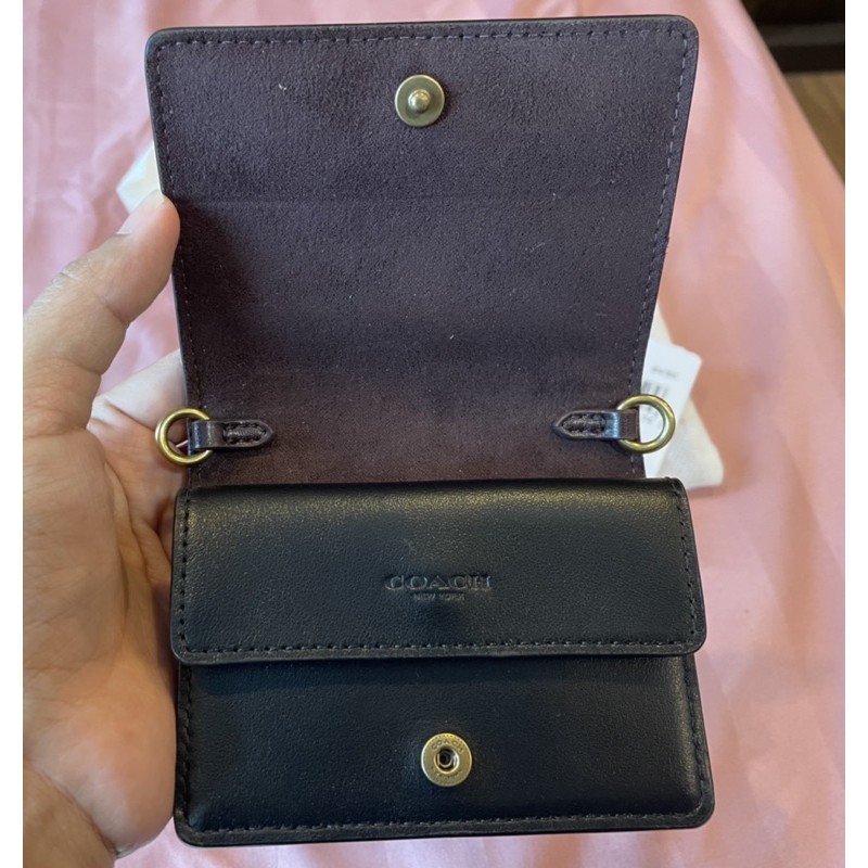 Used Coach card case with chain 89658 sasil ThaiPick