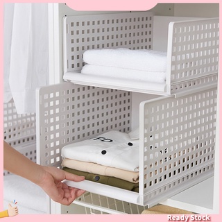 (Malukusk) Detachable Clothes Organizer Wardrobe Partition Board Drawer Basket Shelf Box