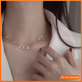 Korean INS Square Necklace Luxury Necklaces Simple Temperament Clavicle Chain Simple Temperament