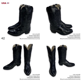 บูทคาวบอย Vintage Boots ไบค์เกอร์สไตล์ “หนังเเท้” งานอเมริกา