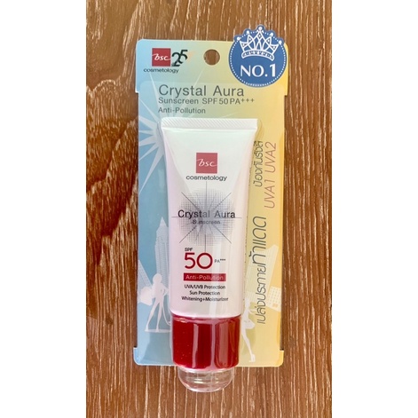 BSC Crystal Aura Sunscreen SPF 50 PA+++ Anti-pollution (25g.)