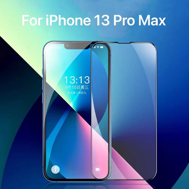 F ฟิล์มกระจกเต็มจอ For iPhone 13Pro Max ฟิล์มกระจกนิรภัยเต็มจอ ฟิล์มไอโฟน13pro max ฟิล์มกระจกกันกระแ
