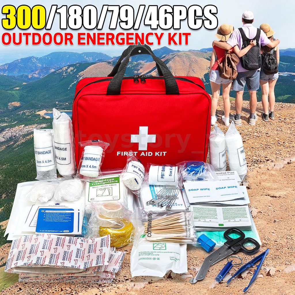 ชุดเครื่องมือปฐมพยาบาลฉุกเฉิน SOS สําหรับบ้าน สํานักงาน ตั้งแคมป์ 184 300 ชิ้น