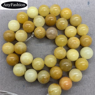 Yellow Aventurine Jade Beads เหลือง AVenturine หยกลูกปัด 4-12 มิลลิเมตรรอบธรรมชาติหลวมหิน Diy สำหรับสร้อยข้อมือ