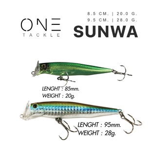 เหยื่อปลั๊ก แท้จาก Weebass Action ดีราคาเบา รุ่น SUNWA 85/95 SINKING