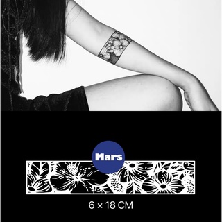 【Mars Tattoo】ใหม่ สติกเกอร์รอยสักชั่วคราว กึ่งถาวร ลายดอกไม้ 2 สัปดาห์ ติดทนนาน C017