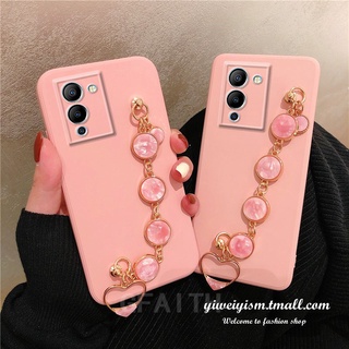 In Stock เคสโทรศัพท์ Infinix NOTE 12 G96 / NOTE 12 G88 2022 New Fashion TPU Silicone Skin Feel with Shell Bracelet Soft Case Cover เคส INFINIXNOTE12