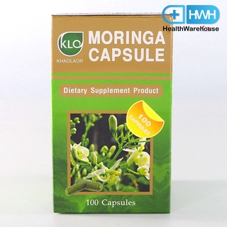 Khaolaor Moringa 100 Capsules ขาวละออ โมรินกา 100 แคปซูล ผลิตภัณฑ์เสริมอาหาร ใบมะรุม สารอาหารสูง บำรุงร่างกาย 100 แคปซูล