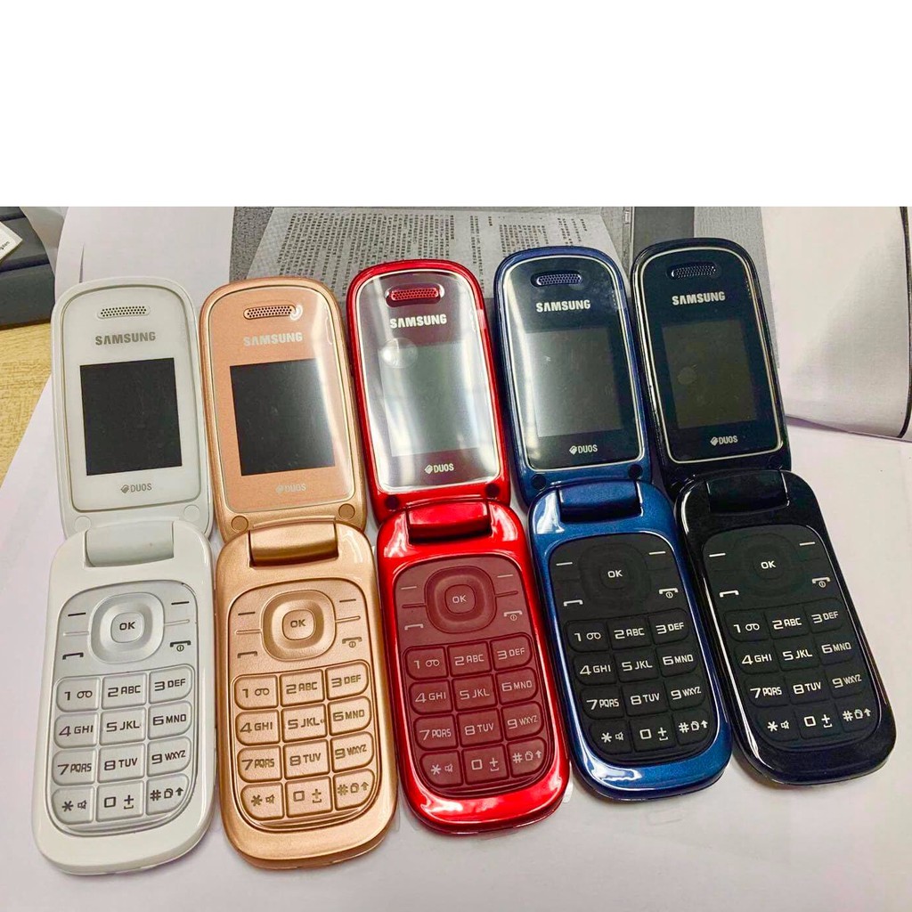 โทรศัพท์มือถือซัมซุง SAMSUNG GT-E1272 ใหม่ (สีทอง)  มือถือฝาพับ ใช้ได้ 2 ซิม ทุกเครื่อข่าย AIS TRUE DTAC MY 3G/4G ปุ่มกด