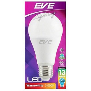 EVE LIGHTING หลอดไฟ LED รุ่น LED A60 E27 กำลัง 13 วัตตื Warm White