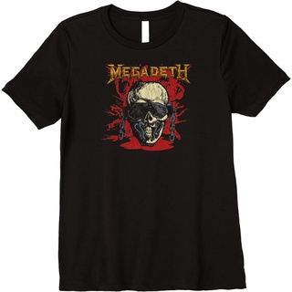 คอลูกเรือเสื้อยืดคอกลมMegadeth – Vic Sketch เสื้อยืดลําลอง ผ้าฝ้าย แขนสั้น คอกลม พรีเมี่ยม สไตล์วินเทจ เหมาะกับฤดูร้อนผ้