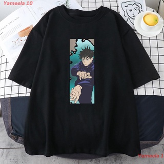 Yameela 10 New Yuji Itadori Jujutsu Kaisen เสื้อยืดคอกลมแขนสั้นเนื้อผ้าฝ้ายแฟชั่นทรงหลวมสไตล์ฮาราจูกุสําหรับผู้ชาย sale