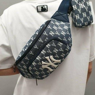 กระเป๋าสะพาย กระเป๋าคาดอก  MLB JACQUARD MONOGRAM HIP SACK NEW YORK YANKEES