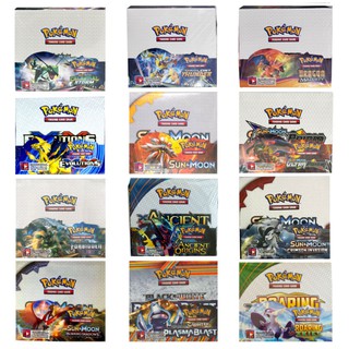 การ์ดเกมโปเกมอน pokemon sun moon gx ex tcg evolution trading cards สำหรับเด็ก