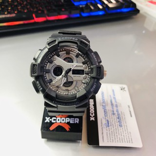 X-cooper แท้100% นาฬิกาข้อมือ ชาย สายยาง รุ่น CP-8012 GQ ดำ