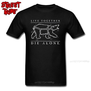 ใหม่ เสื้อยืดคอกลม พิมพ์ลายกราฟฟิคหมี Live Together Die Alone สําหรับผู้ชาย Dcogfo03Kghdch40