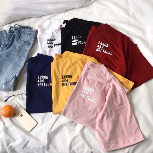 เสื้อoversize สีดำ ลาย404 not found