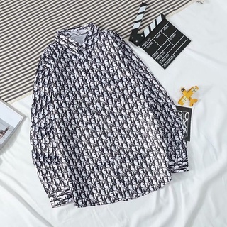 เสื้อเชิ้ตแขนยาวลำลองสำหรับบุรุษและสตรี D ตัวอักษร