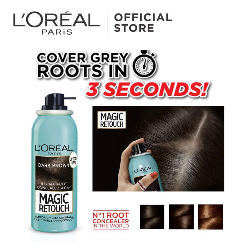 sUHQ L'Oreal Paris Magic Retouch Instant Root Concealer Spray (Hair  Colouring & Hair Care) | Shopee Thailand