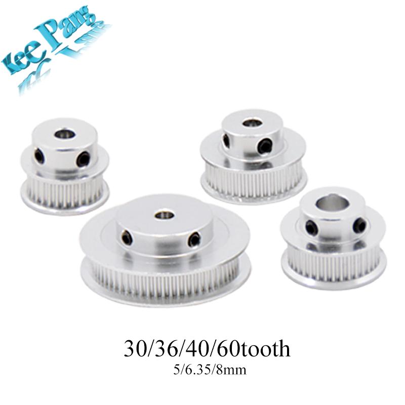 อะไหล่ล้ออลูมิเนียม gt 2 timing pulleys 30 36 40 60 tooth 2gt 5 มม. 8 มม. 6 มม. 10 มม. สําหรับเครื่องพิมพ์ 3d